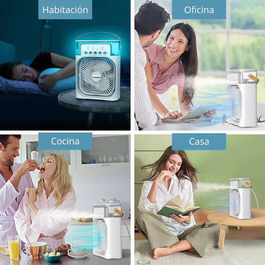 VENTILADOR PORTÁTIL CON HUMIDIFICADOR