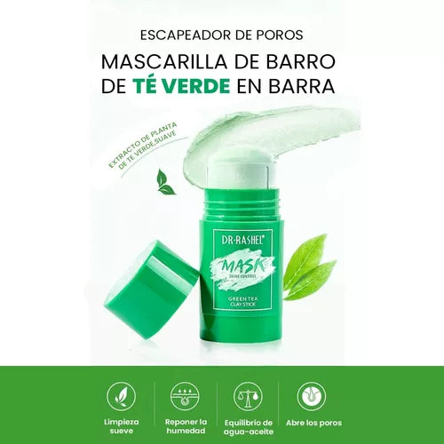 MASCARILLA FACIAL DE BARRO TE VERDE® - LIMPIEZA PROFUNDA